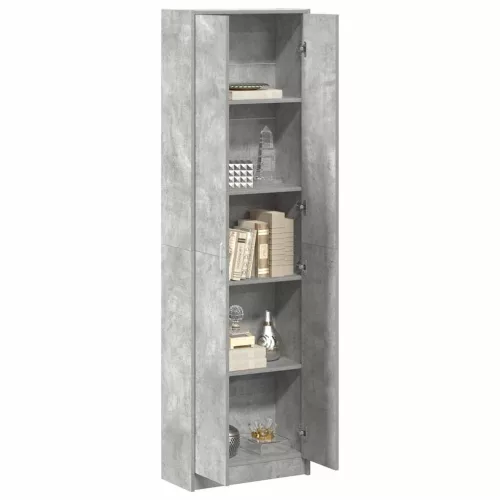 Ruhásszekrény polcokkal Beton szürke 55 x 25 x 189 cm Faanyag