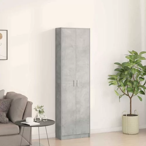 Ruhásszekrény polcokkal Beton szürke 55 x 25 x 189 cm Faanyag