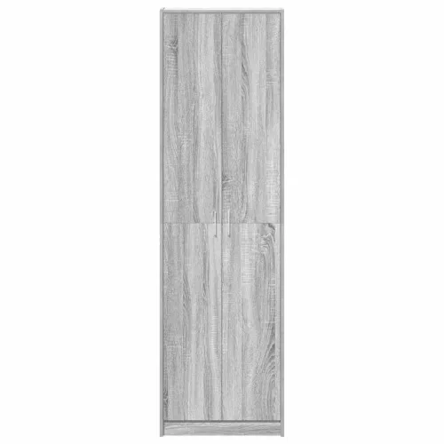 Ruhásszekrény polcokkal Szürke sonoma 55 x 25 x 189 cm Faanyag