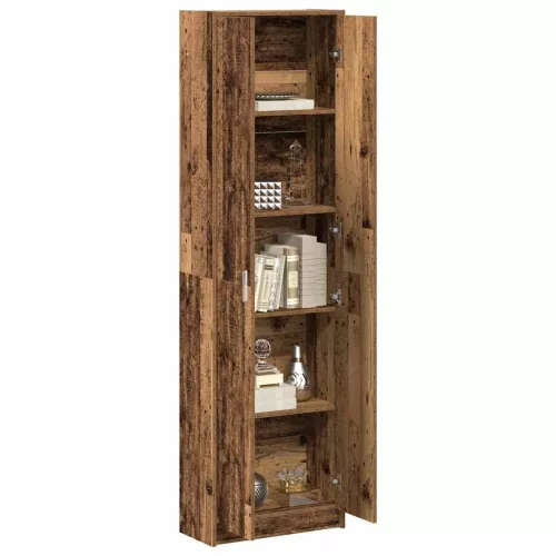 Ruhásszekrény polcokkal Régi fa 55 x 25 x 189 cm Faanyag