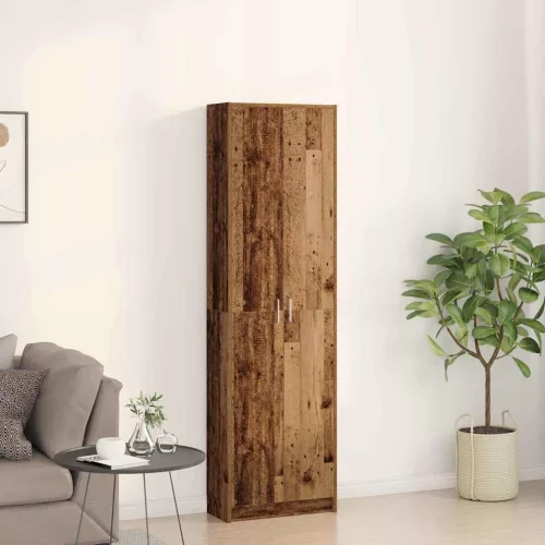 Ruhásszekrény polcokkal Régi fa 55 x 25 x 189 cm Faanyag