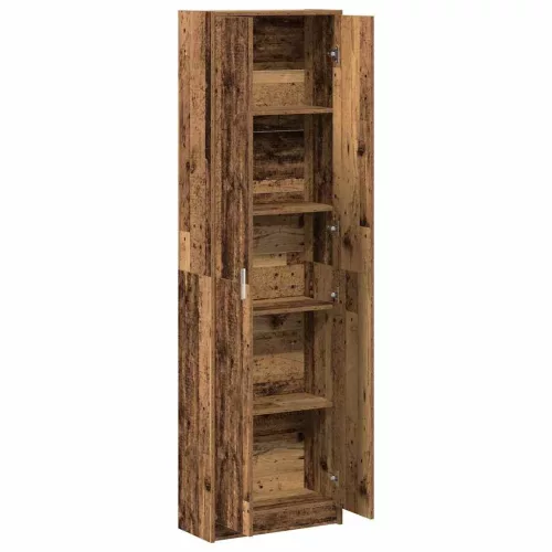 Ruhásszekrény polcokkal Régi fa 55 x 25 x 189 cm Faanyag