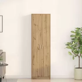   Ruhásszekrény polcokkal kézműves tölgy 55 x 25 x 189 cm Faanyag