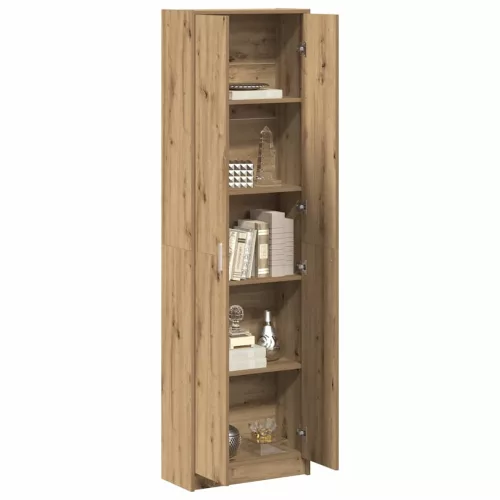 Ruhásszekrény polcokkal kézműves tölgy 55 x 25 x 189 cm Faanyag