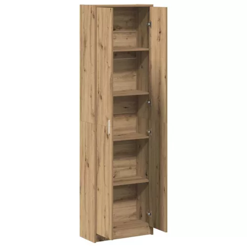 Ruhásszekrény polcokkal kézműves tölgy 55 x 25 x 189 cm Faanyag