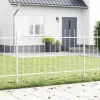 Kerti Kerítés Fehér 3.4 x 1 m Porszórt Acél