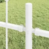 Kerti Kerítés Fehér 3.4 x 1 m Porszórt Acél