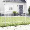 Kerti Kerítés Fehér 3.4 x 0.8 m Porszórt Acél