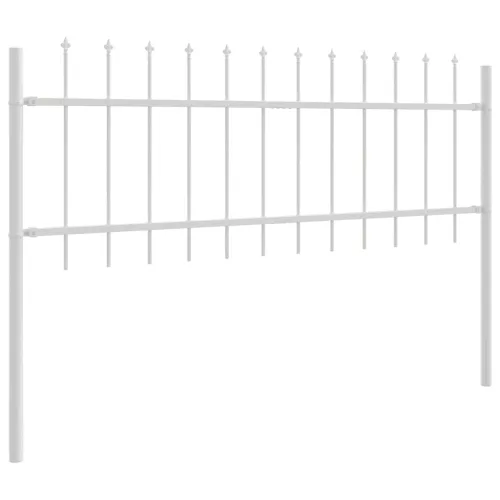 Kerti Kerítés Fehér 5.1 x 0.6 m Porszórt Acél