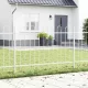 Kerti Kerítés Fehér 5.1 x 0.8 m Porszórt Acél