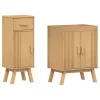 Fürdőszobai bútor szett fiókkal 2 pcs Barna 114 x 43 x 73.5 cm