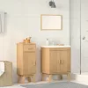 Fürdőszobai bútor szett fiókkal 2 pcs Barna 114 x 43 x 73.5 cm