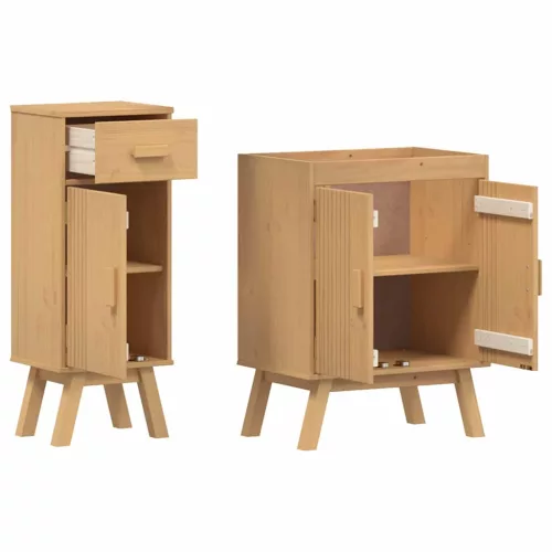 Fürdőszobai bútor szett fiókkal 2 pcs Barna 114 x 43 x 73.5 cm
