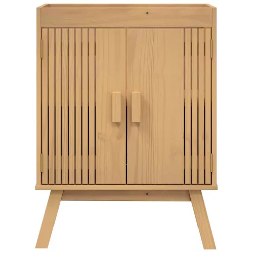 Fürdőszobai bútor szett fiókkal 3 pcs Barna 114 x 43 x 73.5 cm
