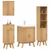 Fürdőszobai bútor szett fiókkal 4 pcs Barna 114 x 43 x 73.5 cm