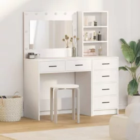   Öltözködőasztal fiókkal Fehér 78.5 x 41 x 135 cm Faanyag