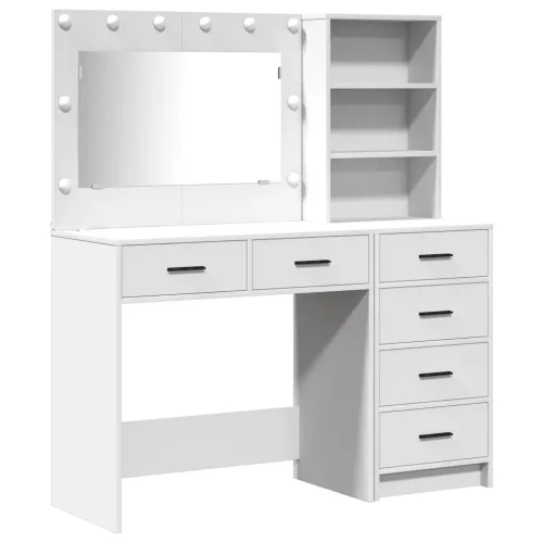 Öltözködőasztal fiókkal Fehér 78.5 x 41 x 135 cm Faanyag