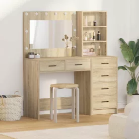   Öltözködőasztal fiókkal Barna 78.5 x 41 x 135 cm Faanyag