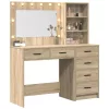 Öltözködőasztal fiókkal Barna 78.5 x 41 x 135 cm Faanyag