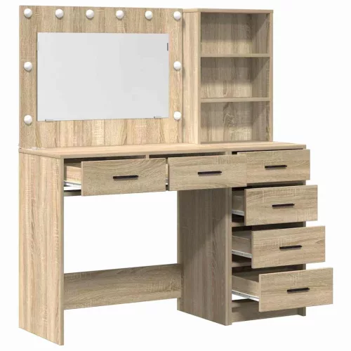 Öltözködőasztal fiókkal Barna 78.5 x 41 x 135 cm Faanyag