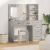 Öltözködőasztal fiókkal Szürke 78.5 x 41 x 135 cm Faanyag