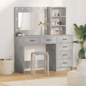   Öltözködőasztal fiókkal Szürke 78.5 x 41 x 135 cm Faanyag