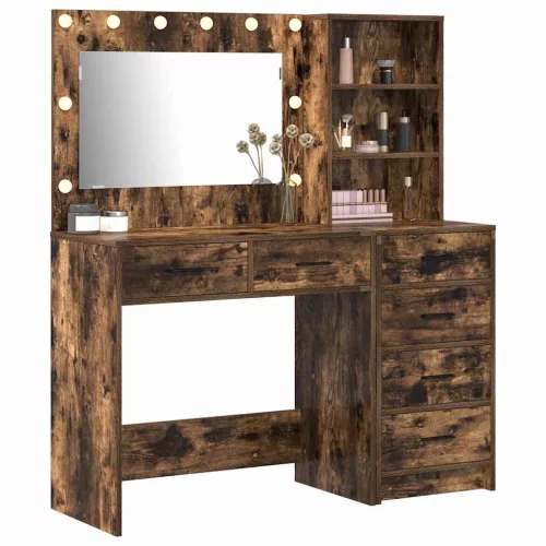 Öltözködőasztal fiókkal Barna 78.5 x 41 x 135 cm Faanyag