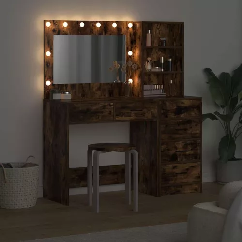 Öltözködőasztal fiókkal Barna 78.5 x 41 x 135 cm Faanyag
