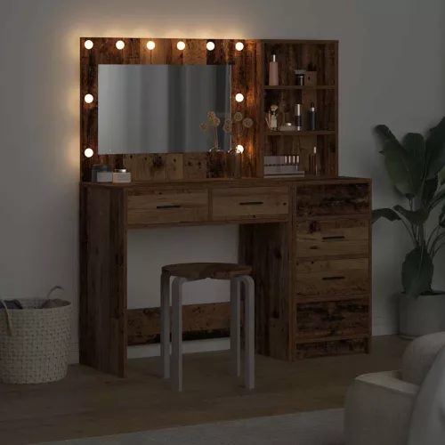 Öltözködőasztal fiókkal Barna 78.5 x 41 x 135 cm Faanyag