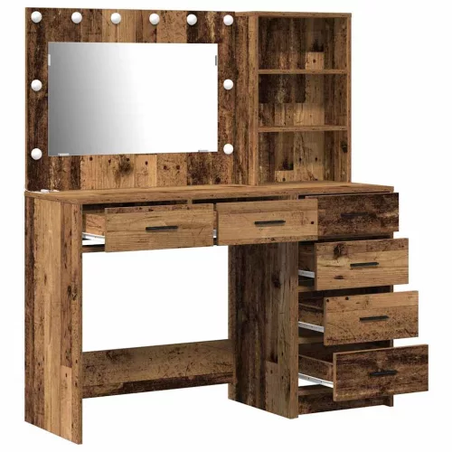 Öltözködőasztal fiókkal Barna 78.5 x 41 x 135 cm Faanyag