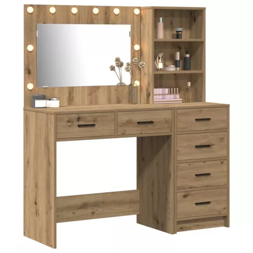 Öltözködőasztal fiókkal Barna 78.5 x 41 x 135 cm Faanyag