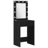 Öltözködőasztal fiókkal 2 pcs Fekete 50 x 41 x 135 cm Faanyag
