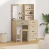 Öltözködőasztal fiókkal 2 pcs Barna 50 x 41 x 135 cm Faanyag
