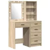 Öltözködőasztal fiókkal 2 pcs Barna 50 x 41 x 135 cm Faanyag