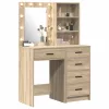 Öltözködőasztal fiókkal 2 pcs Barna 50 x 41 x 135 cm Faanyag