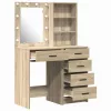 Öltözködőasztal fiókkal 2 pcs Barna 50 x 41 x 135 cm Faanyag
