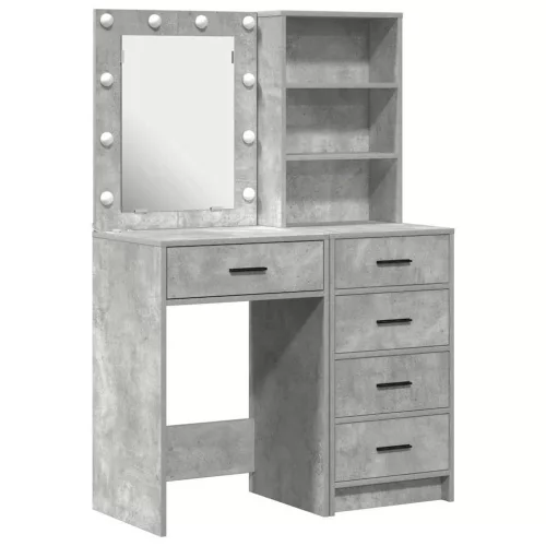 Öltözködőasztal fiókkal 2 pcs Szürke 50 x 41 x 135 cm Faanyag