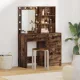 Öltözködőasztal fiókkal 2 pcs Barna 50 x 41 x 135 cm Faanyag