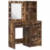 Öltözködőasztal fiókkal 2 pcs Barna 50 x 41 x 135 cm Faanyag