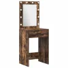Öltözködőasztal fiókkal 2 pcs Barna 50 x 41 x 135 cm Faanyag