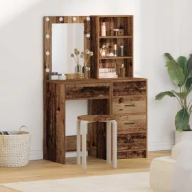   Öltözködőasztal fiókkal 2 pcs Barna 50 x 41 x 135 cm Faanyag