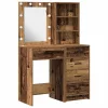Öltözködőasztal fiókkal 2 pcs Barna 50 x 41 x 135 cm Faanyag