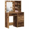 Öltözködőasztal fiókkal 2 pcs Barna 50 x 41 x 135 cm Faanyag