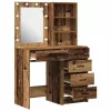 Öltözködőasztal fiókkal 2 pcs Barna 50 x 41 x 135 cm Faanyag