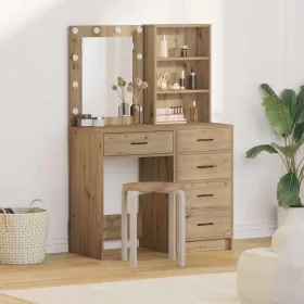   Öltözködőasztal fiókkal 2 pcs Barna 50 x 41 x 135 cm Faanyag