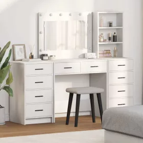   Öltözködőasztal fiókkal 3 pcs Fehér 40 x 41 x 135 cm Faanyag