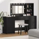 Öltözködőasztal fiókkal 3 pcs Fekete 40 x 41 x 135 cm Faanyag