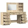 Öltözködőasztal fiókkal 3 pcs Barna 40 x 41 x 135 cm Faanyag