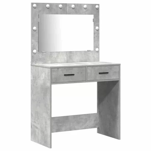 Öltözködőasztal fiókkal 3 pcs Szürke 40 x 41 x 135 cm Faanyag