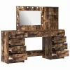 Öltözködőasztal fiókkal 3 pcs Barna 40 x 41 x 135 cm Faanyag